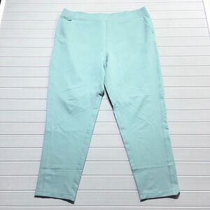 32 Degrees Cool Womens XL Light Teal Green Stretch Pull On Travel Pants T2312598